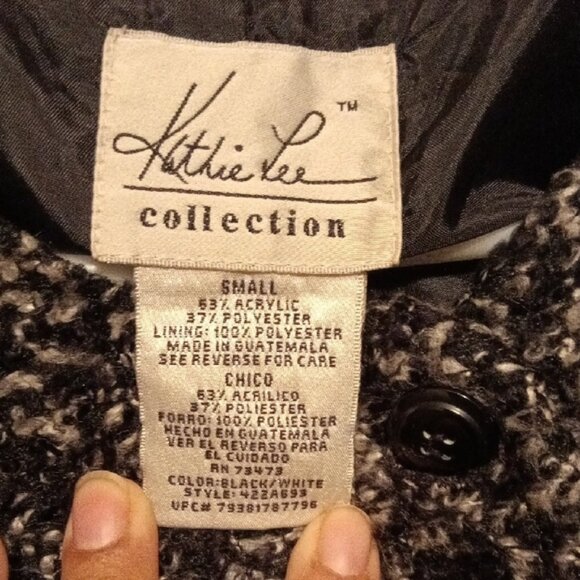 Kathie Lee Collection Monochrome Tweed Blazer - Picture 3 of 10